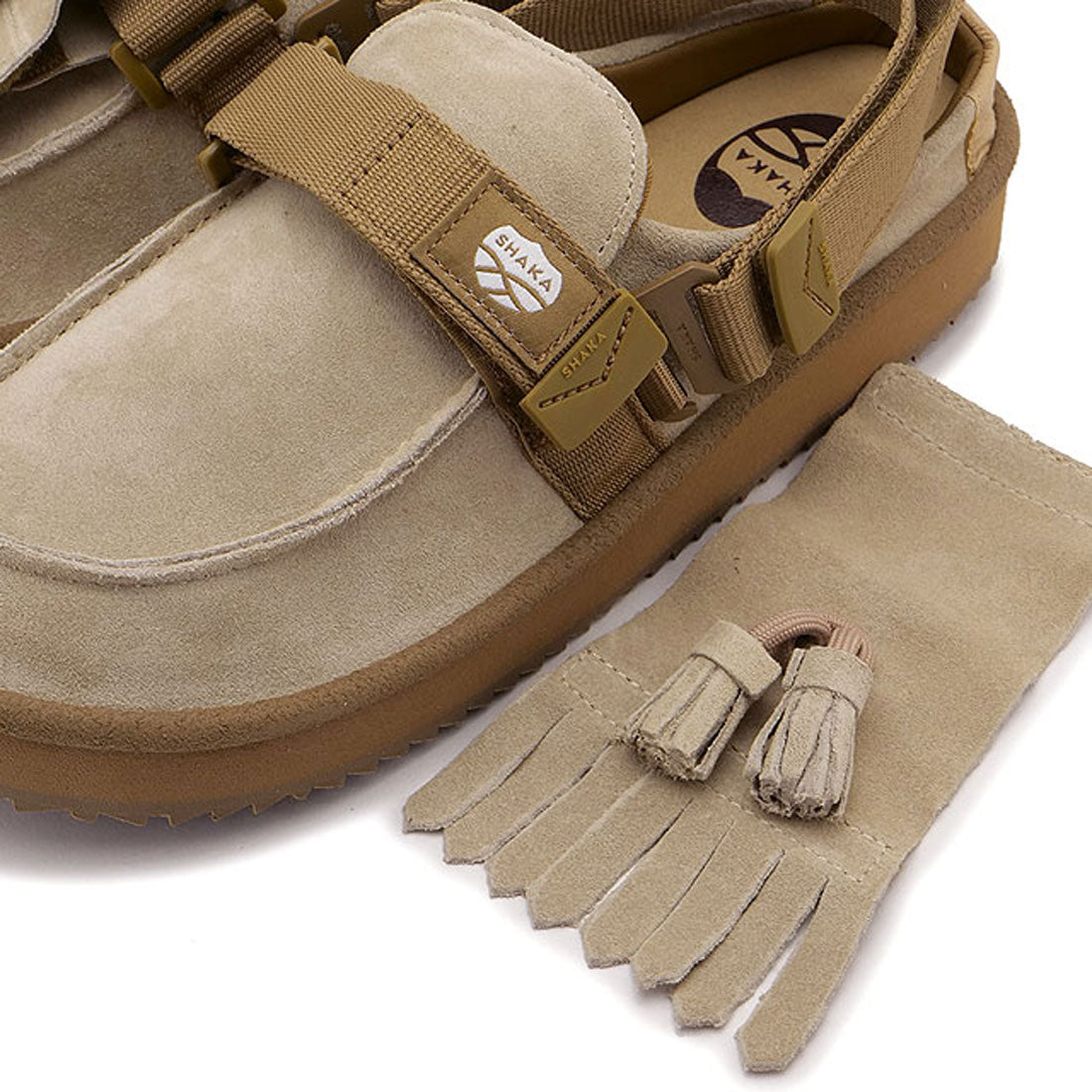 Shaka SHAKA MOC MULE TASSEL SUEDE Beige [SK-296]