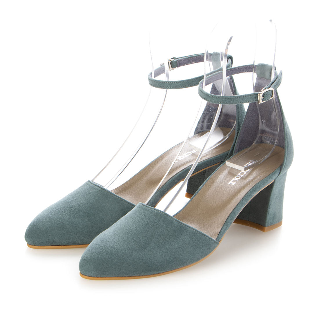 シューギャラリーオオタ SHOE GALLERY OTA ストラップ付きセパレートパンプス,ブルー