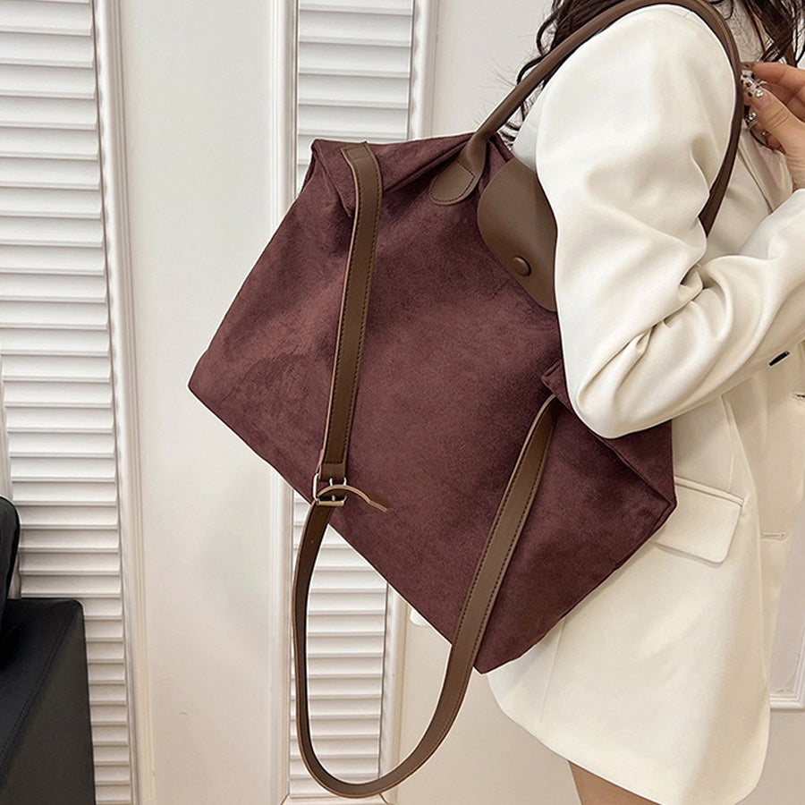 Shopping Go Tote Bag A4 Size Compatible Large Shoulder Carry BIG Size Simple Feminine Stylish Women Adult Ladies Casual Bag Mom Housewife Convenient Foldable