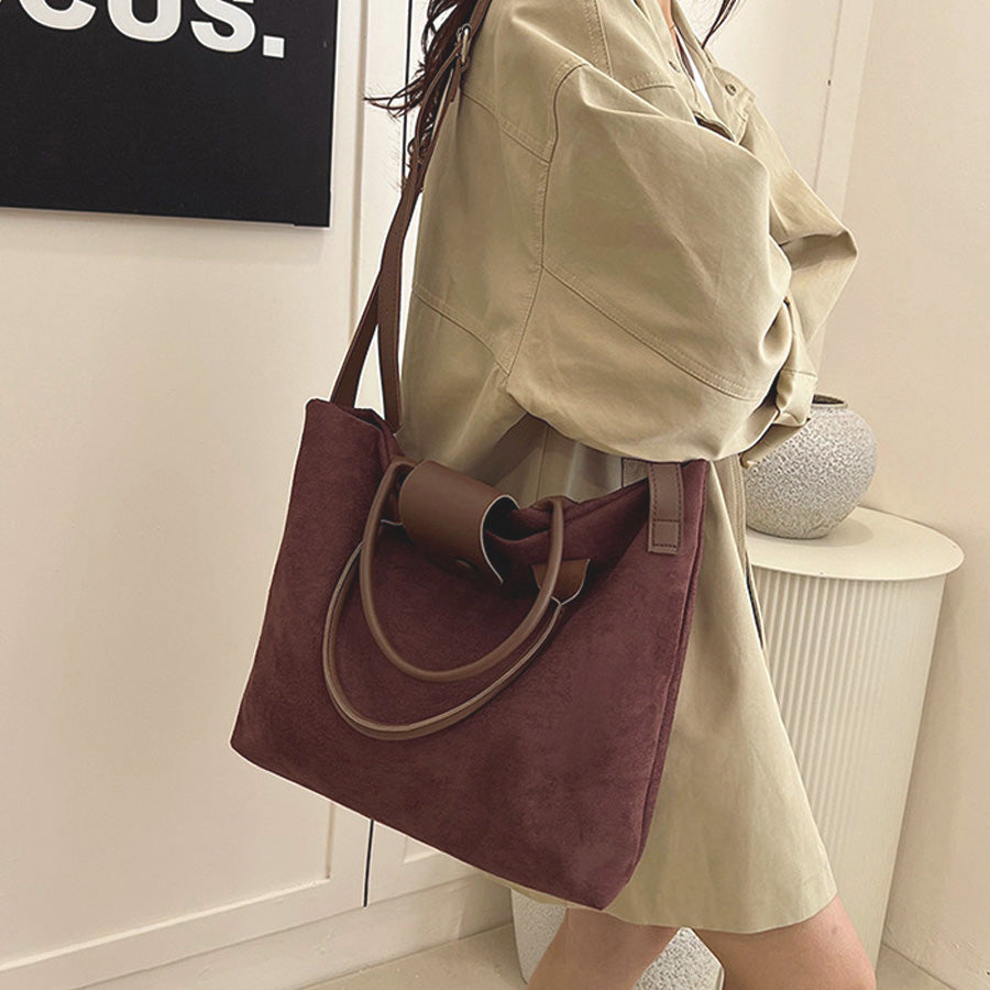 Shopping Go Tote Bag A4 Size Compatible Large Shoulder Carry BIG Size Simple Feminine Stylish Women Adult Ladies Casual Bag Mom Housewife Convenient Foldable