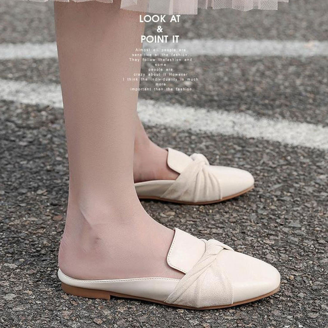 Shopping Go shoppinggo Mule Sandals Mule Pumps Pointed Toe Mules Women's Slip-On Sandals