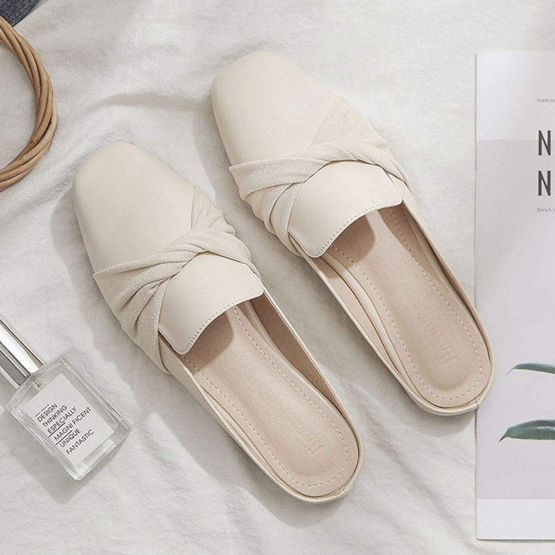 Shopping Go shoppinggo Mule Sandals Mule Pumps Pointed Toe Mules Women's Slip-On Sandals