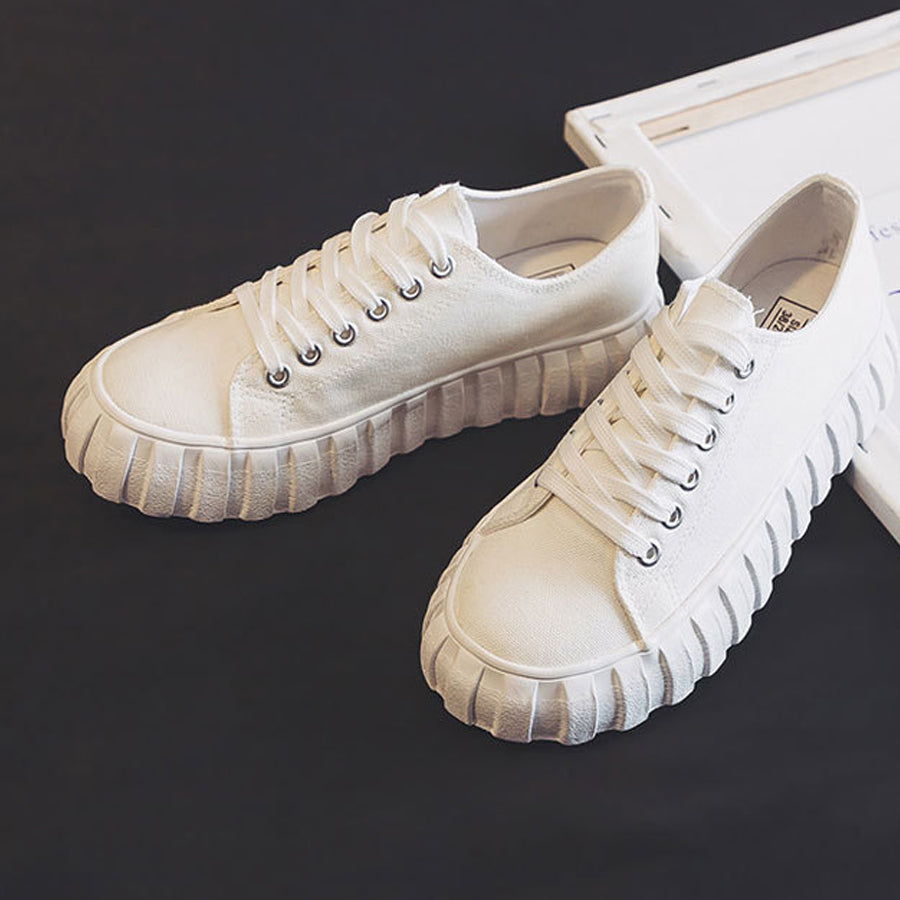 ショッピングゴー shoppinggo キャンバススニーカー キャンバスシューズ 幅広 軽量 男女兼用 レースアップ 通学 学生 靴 シンプル カジュアル ローカット 人気 い痛くない