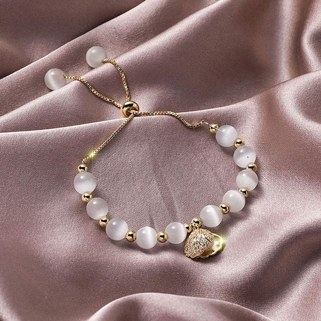 ショッピングゴー shoppinggo ブレスレット レディース アクセサリー 貝パープルモチーフ オシャレ 調節可能 人気 アクセサリー エレガント 可愛い おしゃれ