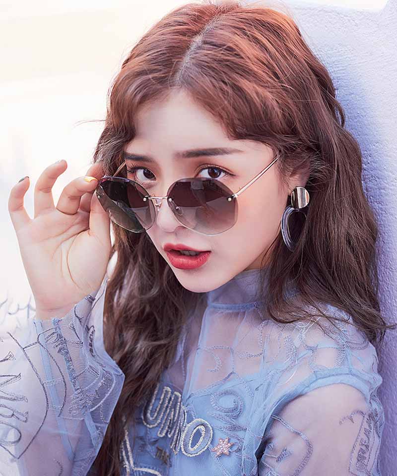 ショッピングゴー shoppinggo サングラス フレームレス UVカット UV対策 眼鏡 メガネ 小顔効果 紫外線対策 運転用 大きめ 紫外線カット スポーツ 軽量