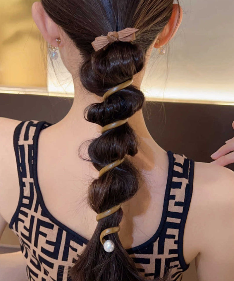 ショッピングゴー shoppinggo プリングヘアゴム くるくる ヘアアクセサリー ハート オシャレ 髪飾り ヘアゴム コイルポニー ワイヤーポニー まとめ髪