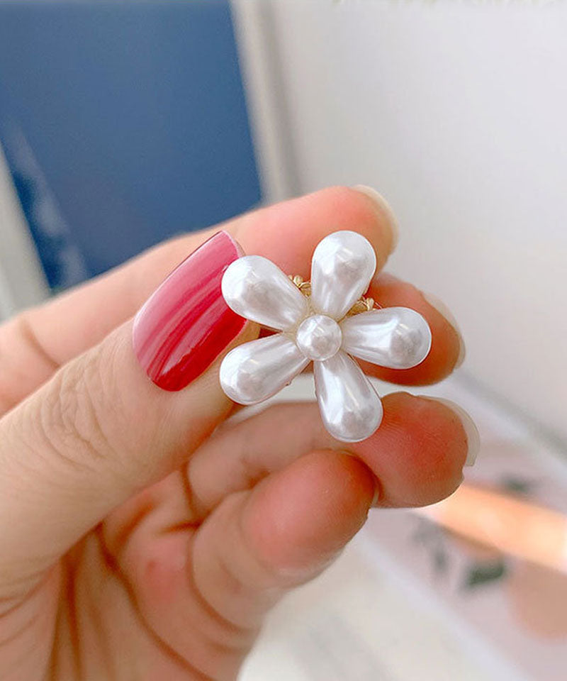 ショッピングゴー shoppinggo ミニヘアクリップ バンスクリップ 花 パール 1個入り ヘア留め ヘアアクセサリー 前髪 かわいい オシャレ 髪飾り