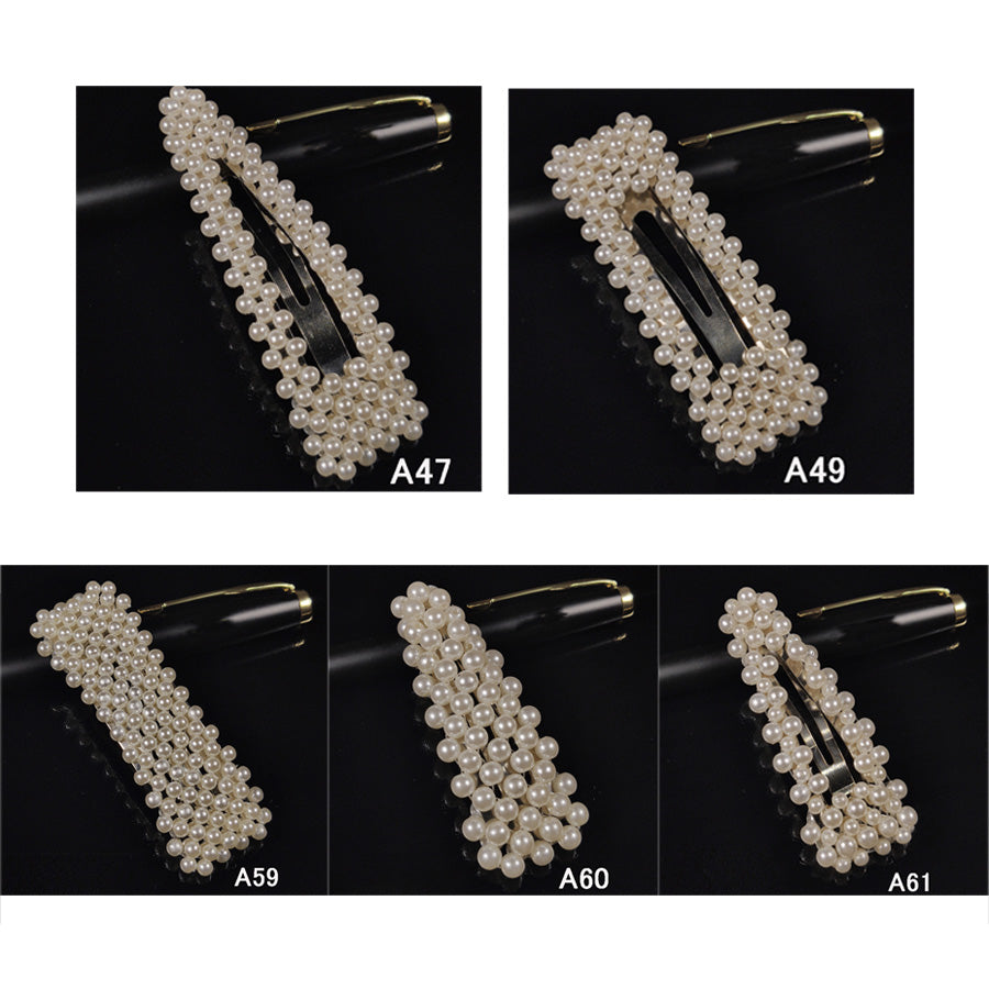 購物GO shoppinggo 髮夾 髮釘 髮夾 髮飾 髮束 髮飾品 白色 珍珠風