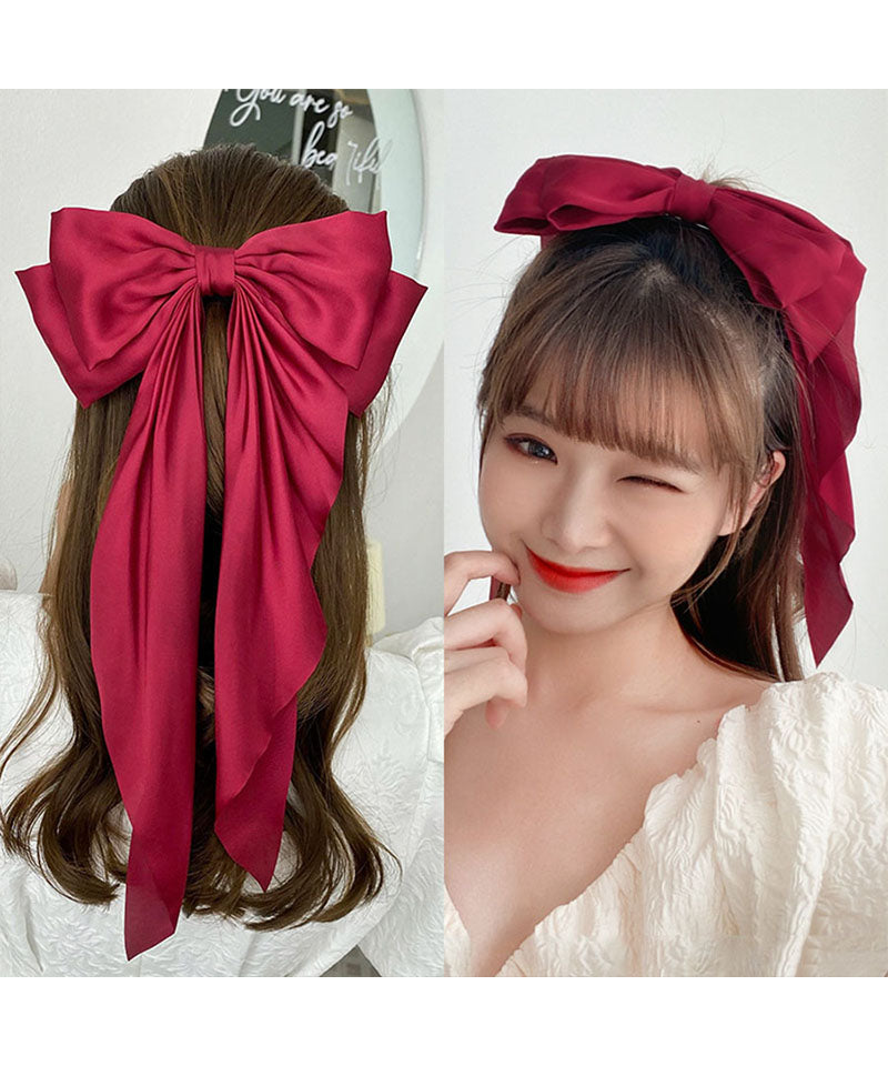 ショッピングゴー shoppinggo リボンヘアアクセサリー 大きめ 髪飾り 大きい おしゃれ キッズ 大人 オシャレ 卒業式 デート 結婚式 旅行