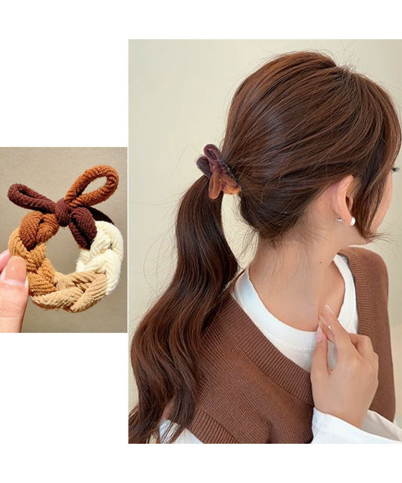 ショッピングゴー shoppinggo ヘアゴム バイカラー 太め おしゃれ ヘアアクセサリー 結び シンプル 髪留め ヘア留め かわいい オシャレ 髪飾り 上品 パーティー飾り