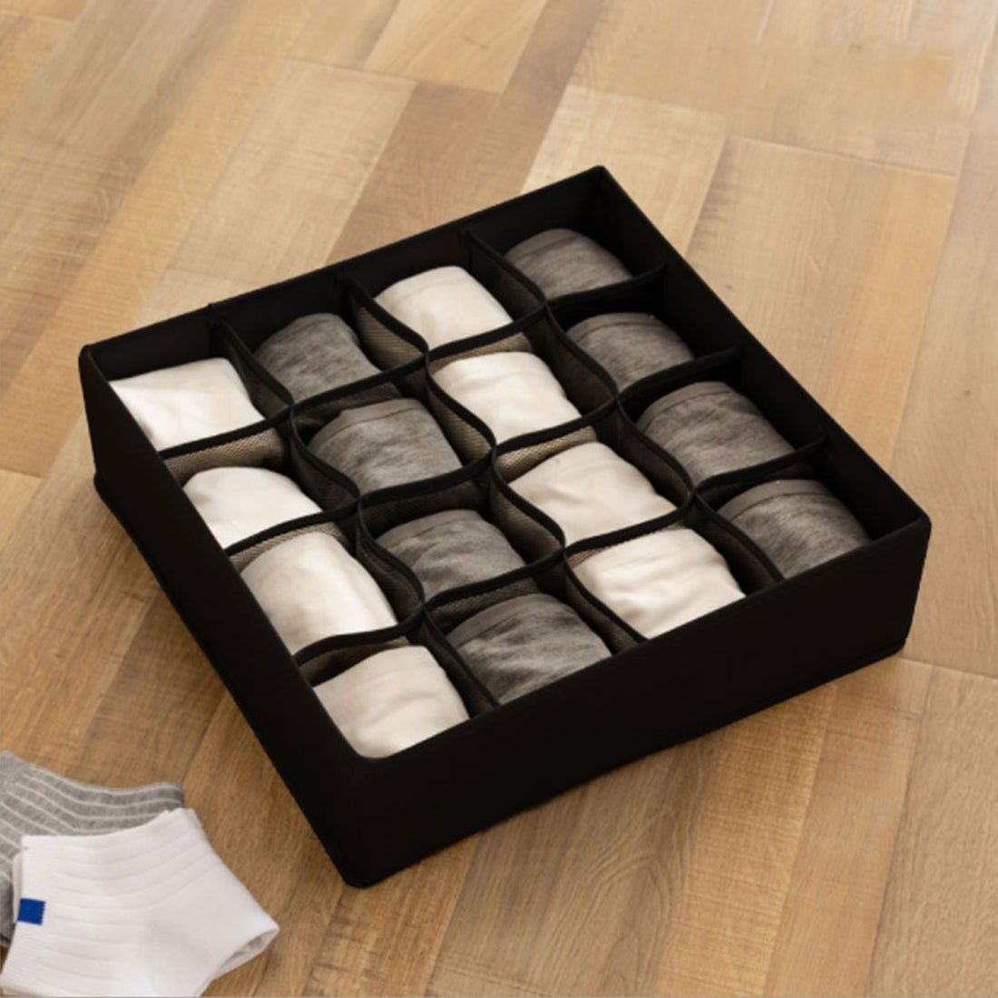 Shoppinggo Underwear storage 16 compartments Socks Storage case Foldable Clothing storage Drawer With compartments Partition storage Innerwear storage