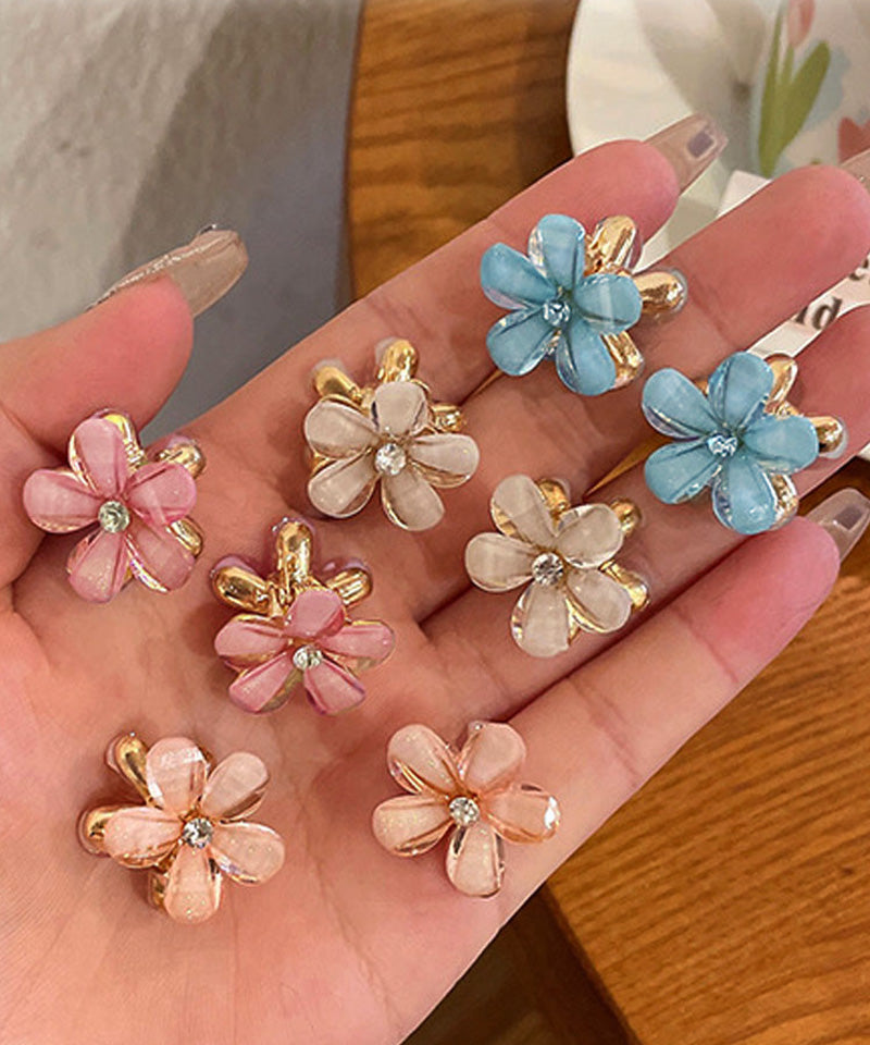 Shoppinggo Mini Hair Clip 1 Piece Bun Clip Flower Hair Fastener Hair Accessory Bangs Cute Stylish Hair Ornament Elegant Party Decoration Korean