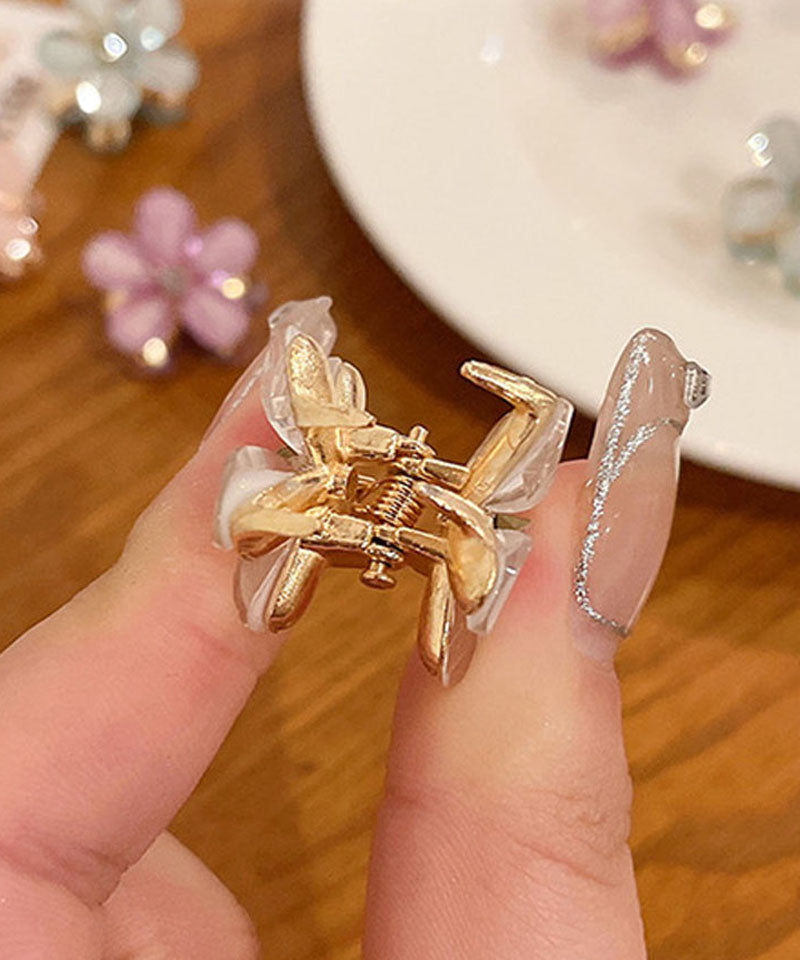 Shoppinggo Mini Hair Clip 1 Piece Bun Clip Flower Hair Fastener Hair Accessory Bangs Cute Stylish Hair Ornament Elegant Party Decoration Korean