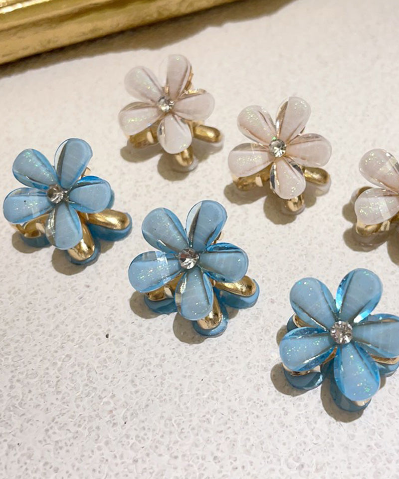 Shoppinggo Mini Hair Clip 1 Piece Bun Clip Flower Hair Fastener Hair Accessory Bangs Cute Stylish Hair Ornament Elegant Party Decoration Korean