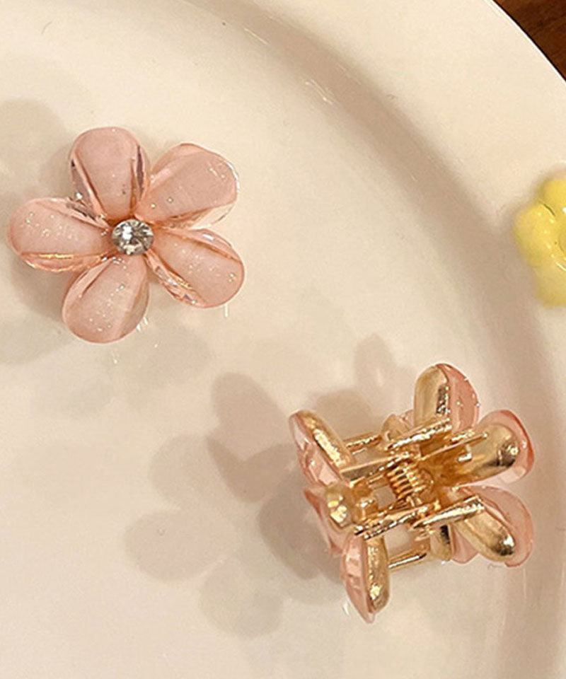 Shoppinggo Mini Hair Clip 1 Piece Bun Clip Flower Hair Fastener Hair Accessory Bangs Cute Stylish Hair Ornament Elegant Party Decoration Korean