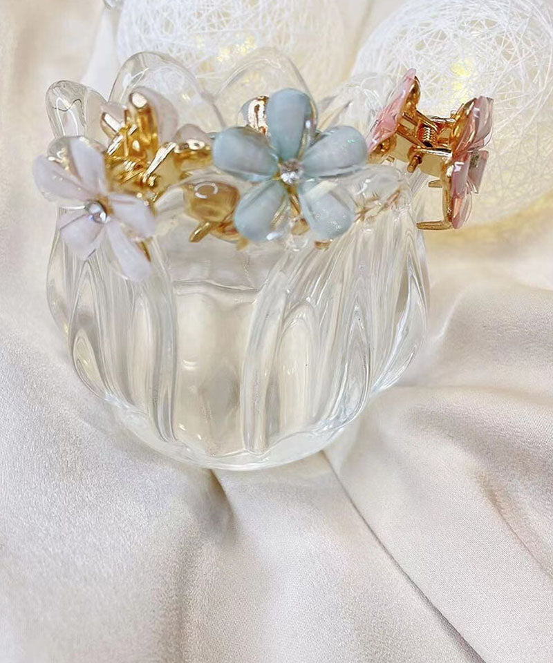 Shoppinggo Mini Hair Clip 1 Piece Bun Clip Flower Hair Fastener Hair Accessory Bangs Cute Stylish Hair Ornament Elegant Party Decoration Korean
