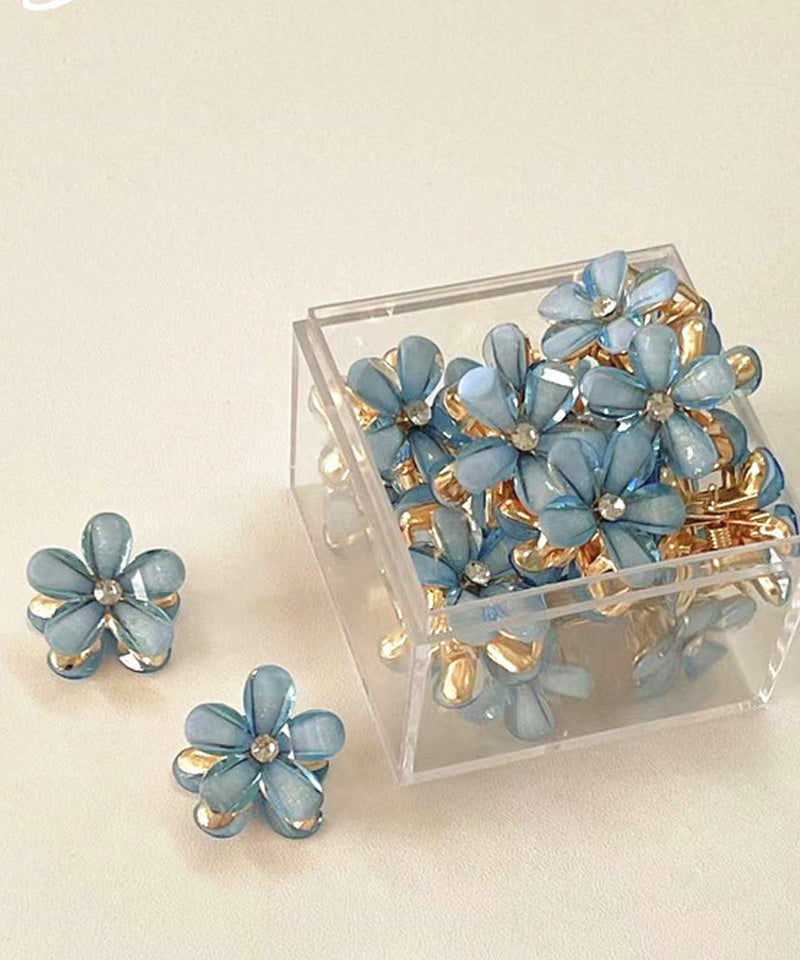 Shoppinggo Mini Hair Clip 1 Piece Bun Clip Flower Hair Fastener Hair Accessory Bangs Cute Stylish Hair Ornament Elegant Party Decoration Korean