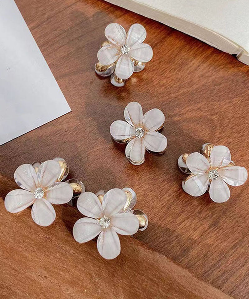 Shoppinggo Mini Hair Clip 1 Piece Bun Clip Flower Hair Fastener Hair Accessory Bangs Cute Stylish Hair Ornament Elegant Party Decoration Korean