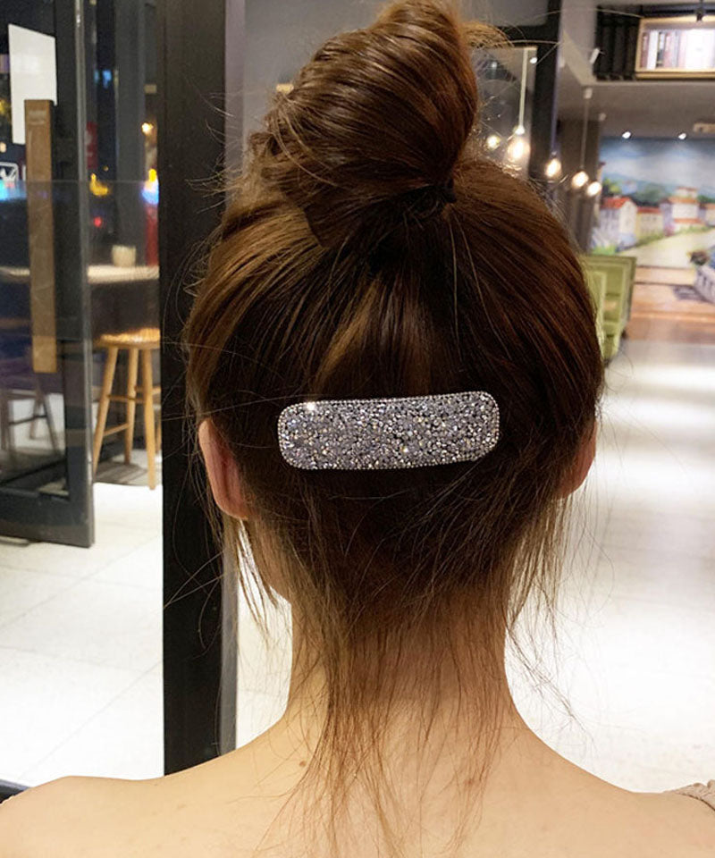 ショッピングゴー shoppinggo キラキラヘアピン ヘアピン ヘアアクセサリー 髪飾り ヘア留め 前髪 サイド髪 小物 おしゃれ お洒落 かわいい 上品 パーティー飾り,Aグレー