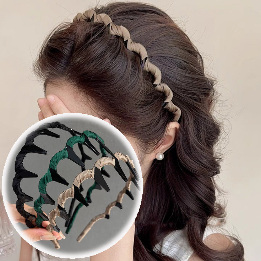 ショッピングゴー shoppinggo カチューシャ レディース キッズ まとめ髪 痛くない ヘアバンド ヘッドアクセサリー シック 太め （ブラック） ブラック