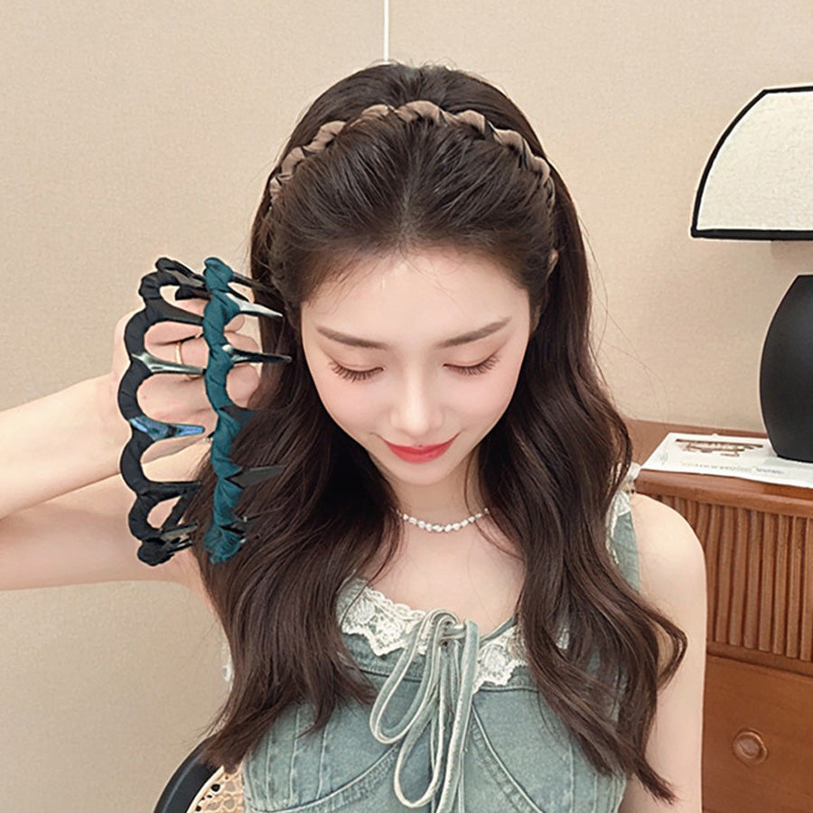 ショッピングゴー shoppinggo カチューシャ レディース キッズ まとめ髪 痛くない ヘアバンド ヘッドアクセサリー シック 太め （ブラック） ブラック