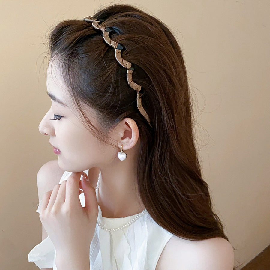 ショッピングゴー shoppinggo カチューシャ レディース キッズ まとめ髪 痛くない ヘアバンド ヘッドアクセサリー シック 太め （ブラック） ブラック