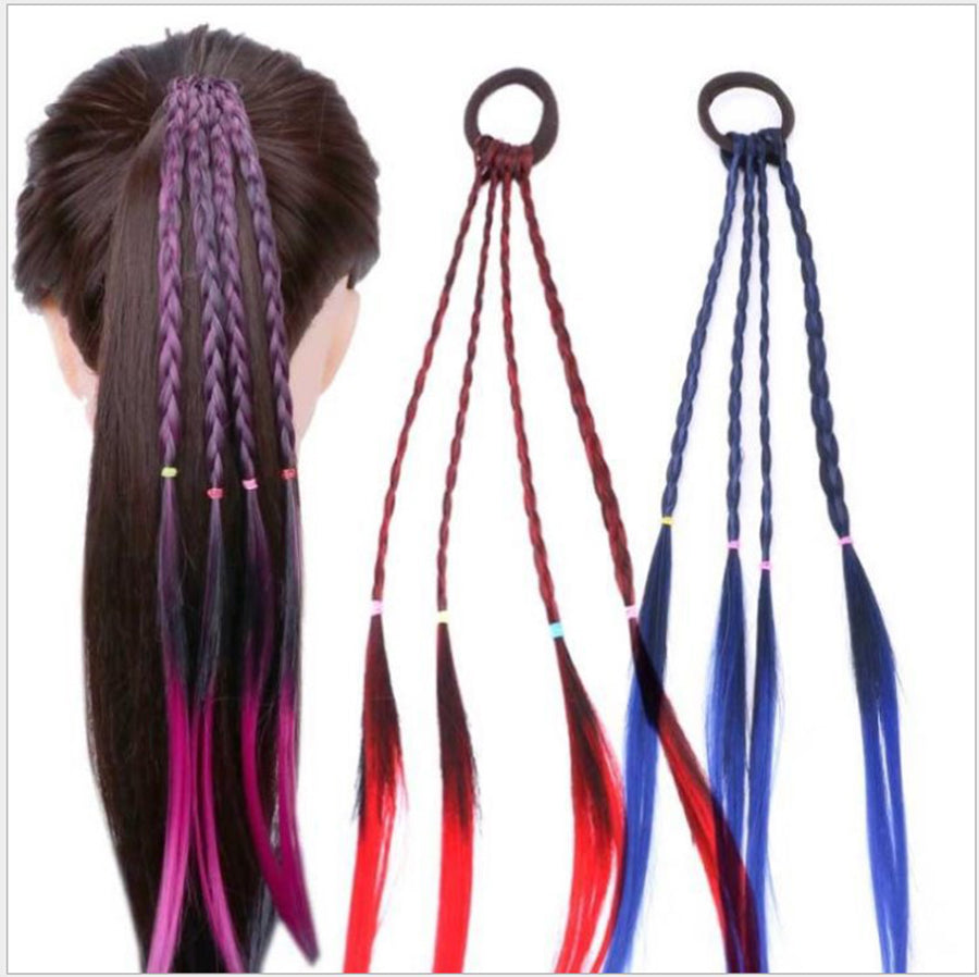 ショッピングゴー shoppinggo ヘアアクセサリー エクステ ロング編み込みウィッグ 子供 キッズ ジュニア