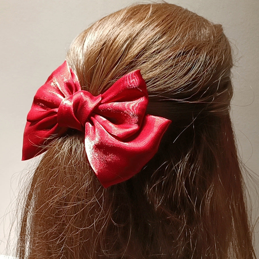 ショッピングゴー shoppinggo 大驚小怪蝴蝶結髮夾 小型 髮夾 髮飾 雙層 端莊 可愛 優雅 髮針 可愛 派對 成人