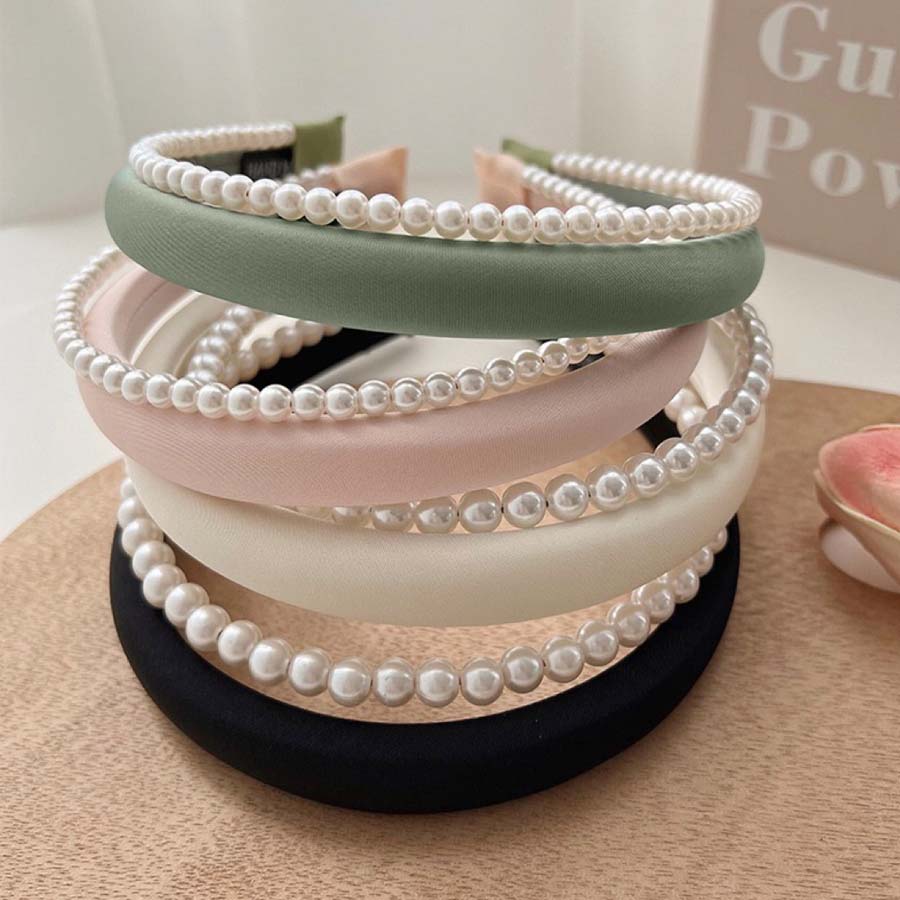 ショッピングゴー shoppinggo カチューシャ パール 2連カチューシャ ヘアアクセサリー重ね付け風 レディース キッズ  まとめ髪 ヘアバンド （パープル） パープル