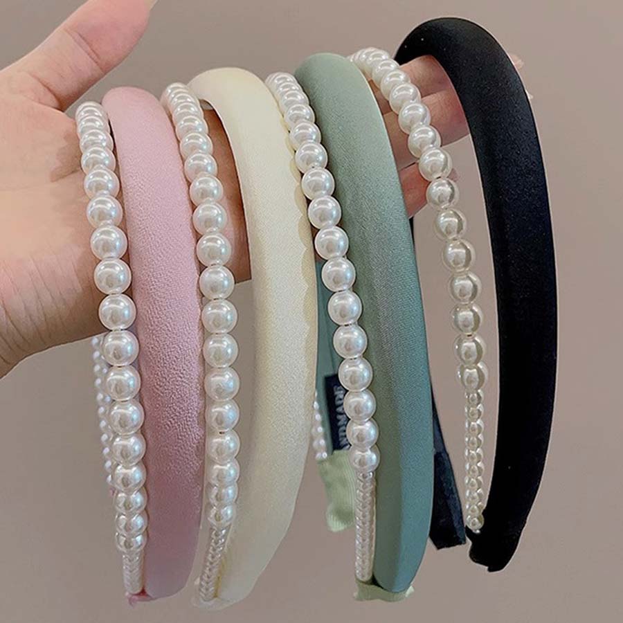 ショッピングゴー shoppinggo カチューシャ パール 2連カチューシャ ヘアアクセサリー重ね付け風 レディース キッズ  まとめ髪 ヘアバンド （パープル） パープル