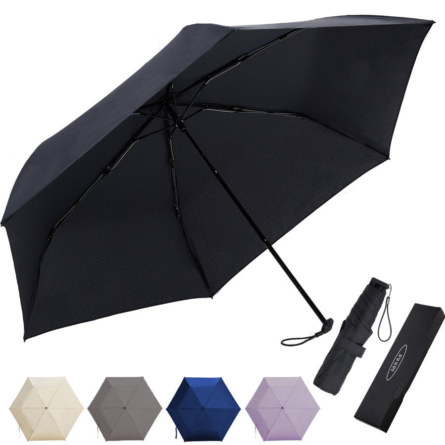 ショッピングゴー shoppinggo 日傘 折り畳み傘 晴雨兼用 軽量 UVカット 遮光率100% 撥水加工 6本骨 紫外線カット レディース 軽い 3段折りたたみ お洒落 日焼け防止 かわいい （ブラック） ブラック
