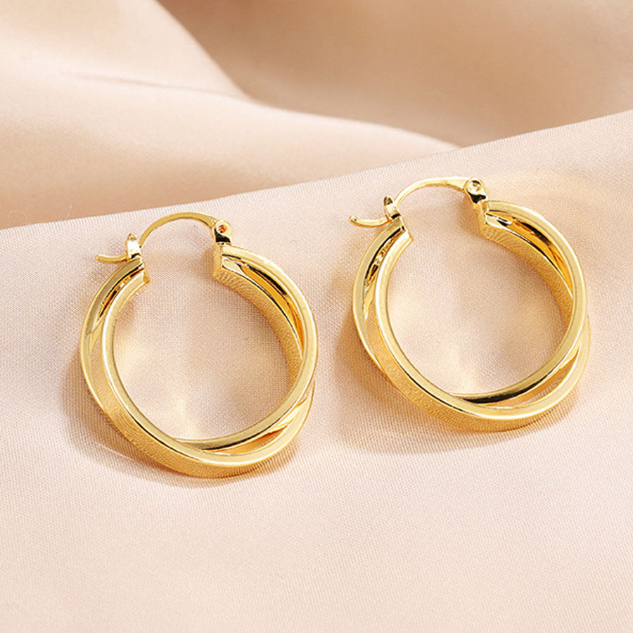 ショッピングゴー shoppinggo 2連ピアス レディース キラキラピアス イヤリング レディース 人気アクセサリー きらきら 大人 お洒落 （ゴールド） ゴールド