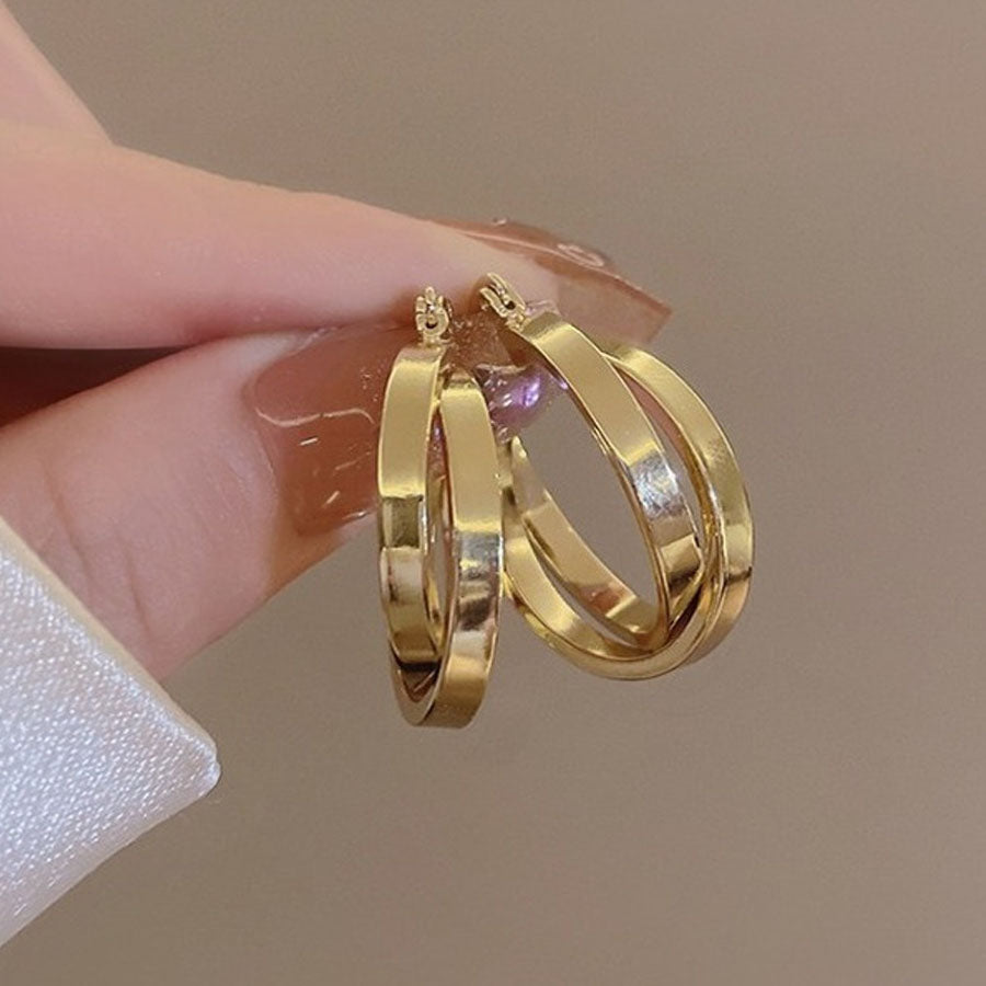 ショッピングゴー shoppinggo 2連ピアス レディース キラキラピアス イヤリング レディース 人気アクセサリー きらきら 大人 お洒落 （ゴールド） ゴールド