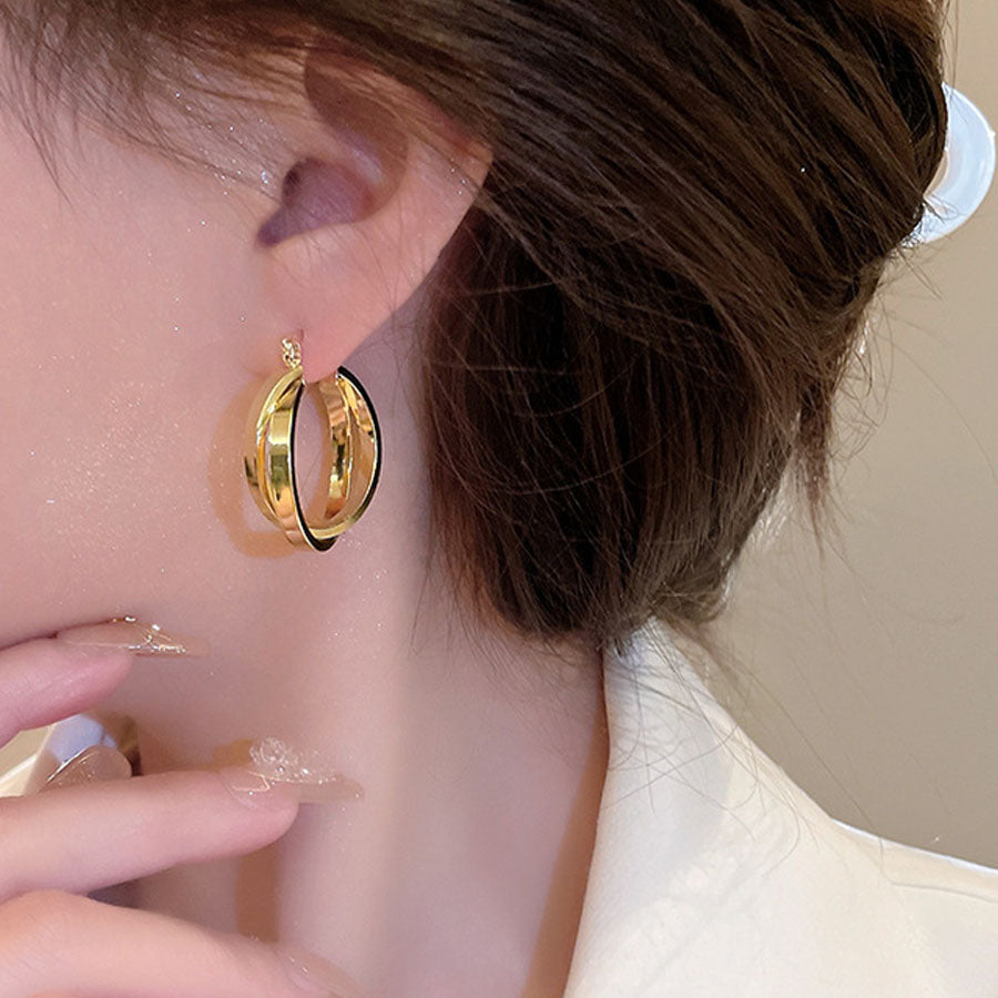 ショッピングゴー shoppinggo 2連ピアス レディース キラキラピアス イヤリング レディース 人気アクセサリー きらきら 大人 お洒落 （ゴールド） ゴールド