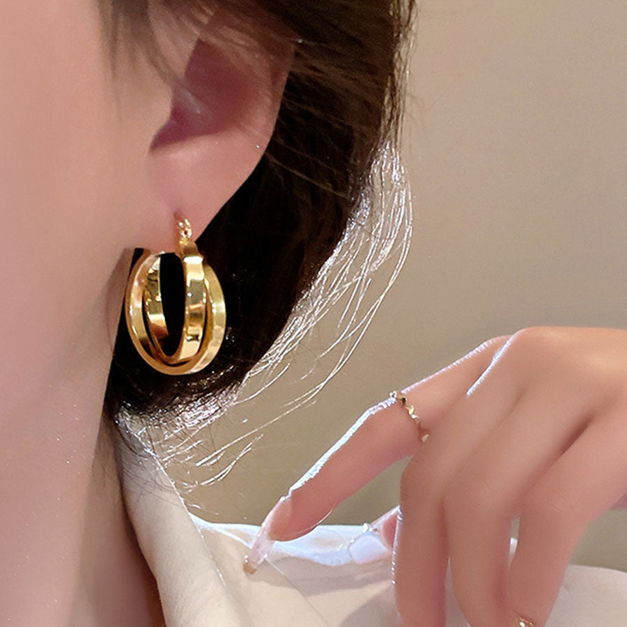 ショッピングゴー shoppinggo 2連ピアス レディース キラキラピアス イヤリング レディース 人気アクセサリー きらきら 大人 お洒落 （ゴールド） ゴールド