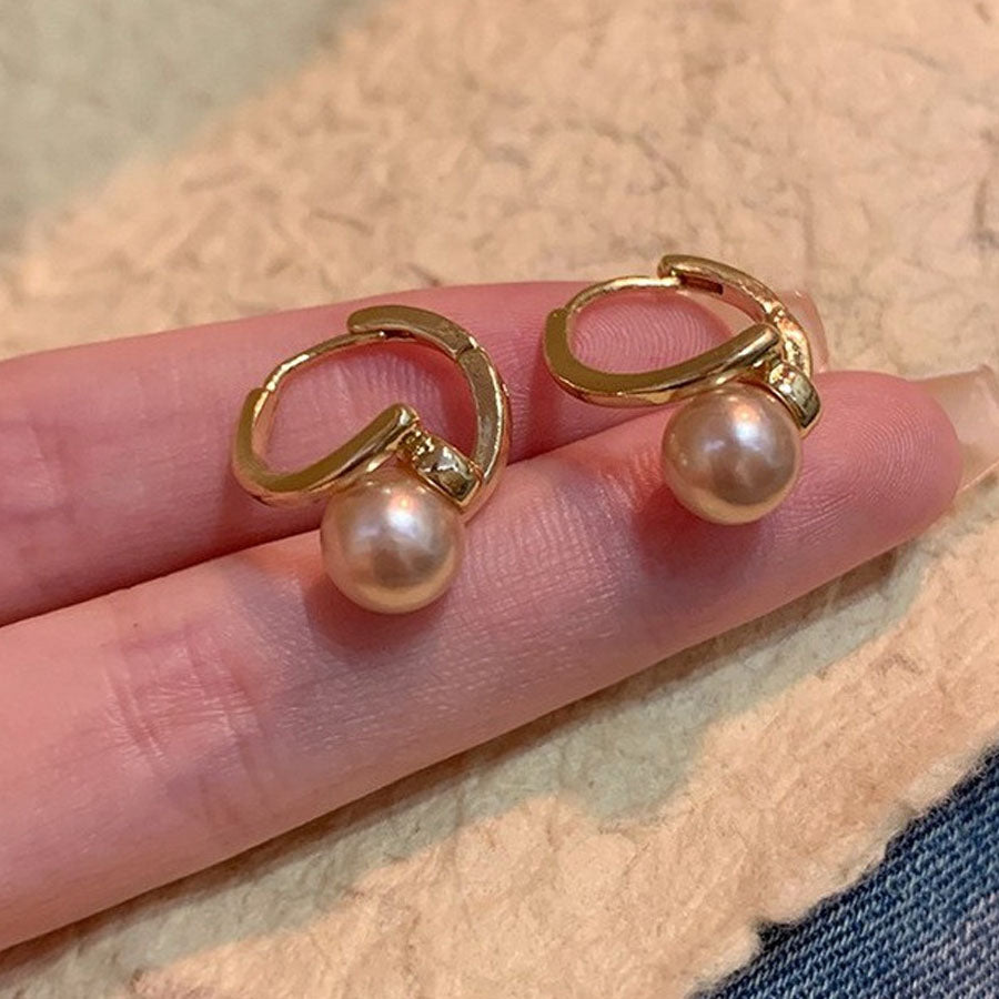 ショッピングゴー shoppinggo ピアス リングピアス レディース 人気アクセサリー上品 ゴールド ピアスパール 大ぶり 輝く 小顔効果 （ゴールド） ゴールド