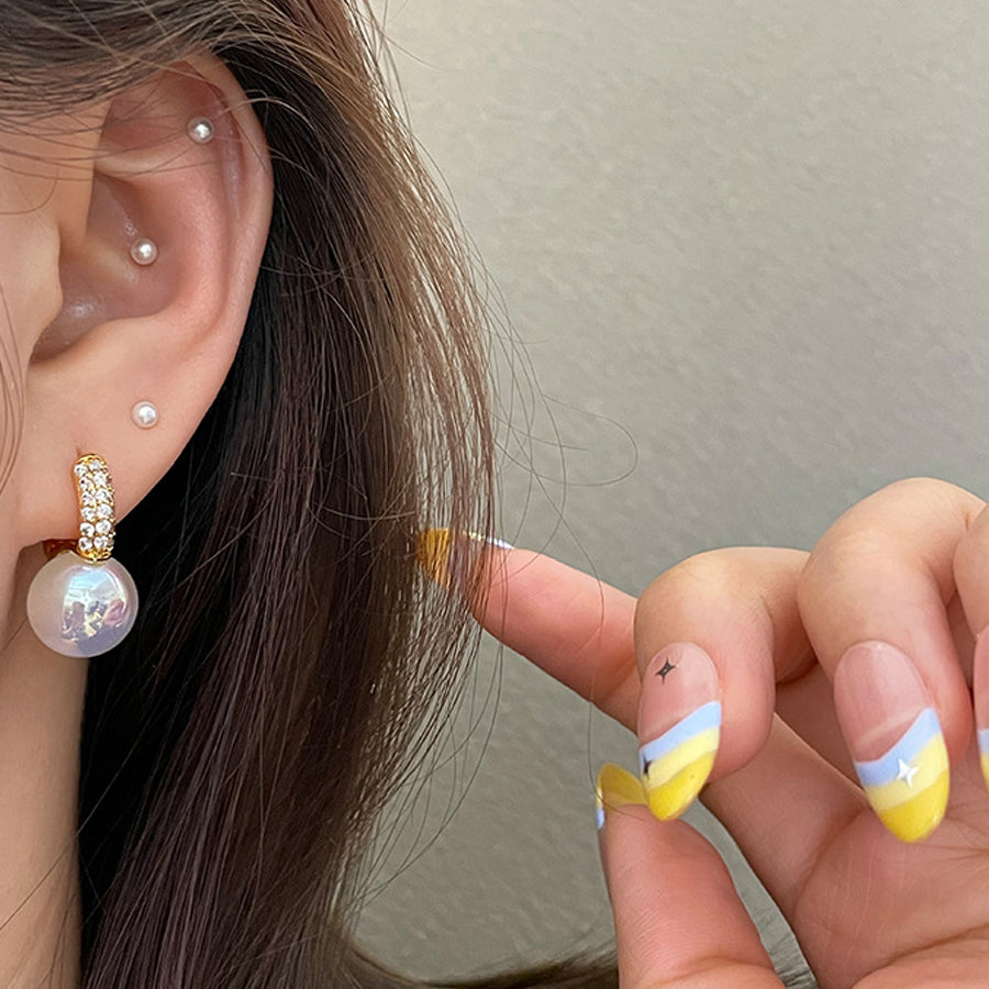 ショッピングゴー shoppinggo ピアス リングピアス パールピアス レディース 人気アクセサリー上品 ゴールド （ゴールド） ゴールド