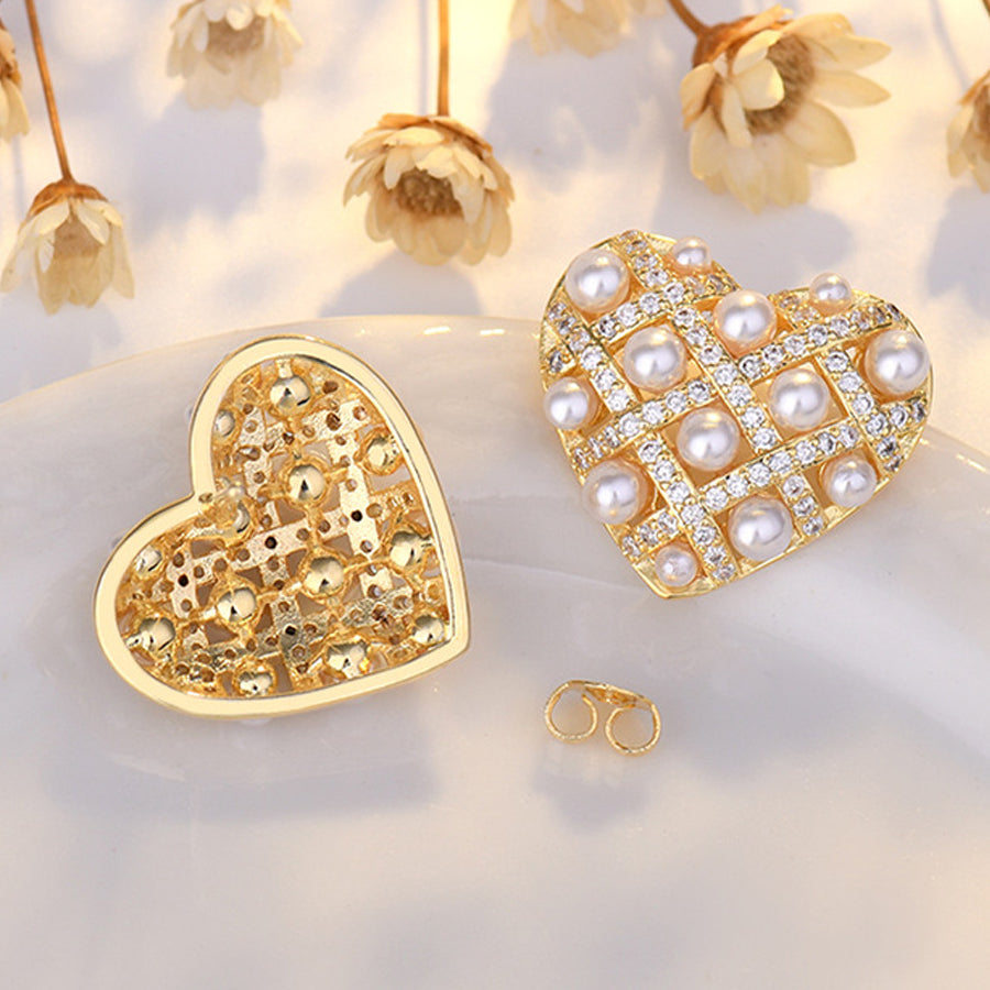 ショッピングゴー shoppinggo ピアス ハート キラキラ ビジューピアス リング ゴールド フープピアス きれいめ レディース 人気アクセサリー （ゴールド） ゴールド
