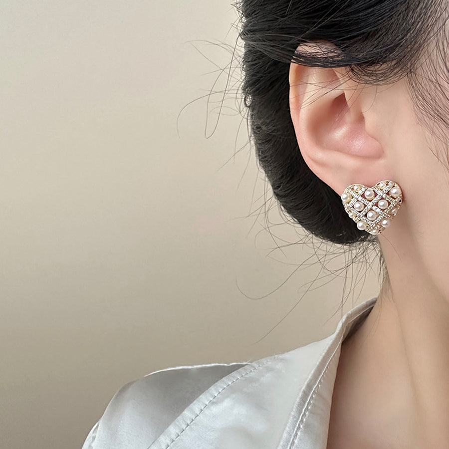 ショッピングゴー shoppinggo ピアス ハート キラキラ ビジューピアス リング ゴールド フープピアス きれいめ レディース 人気アクセサリー （ゴールド） ゴールド