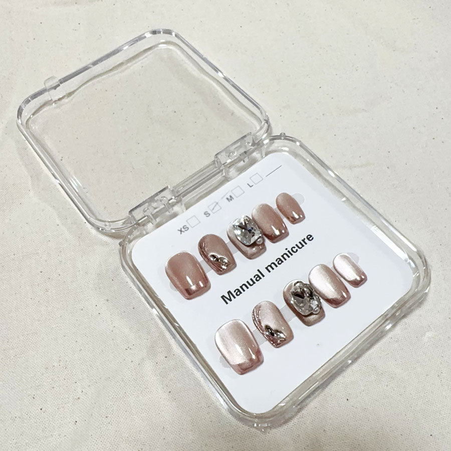 ショッピングゴー shoppinggo ネイルチップ ショート シンプル ネイルアート アートチップ デコチップ ブライダル つけ爪 【返品不可商品】 （ピンク） ピンク