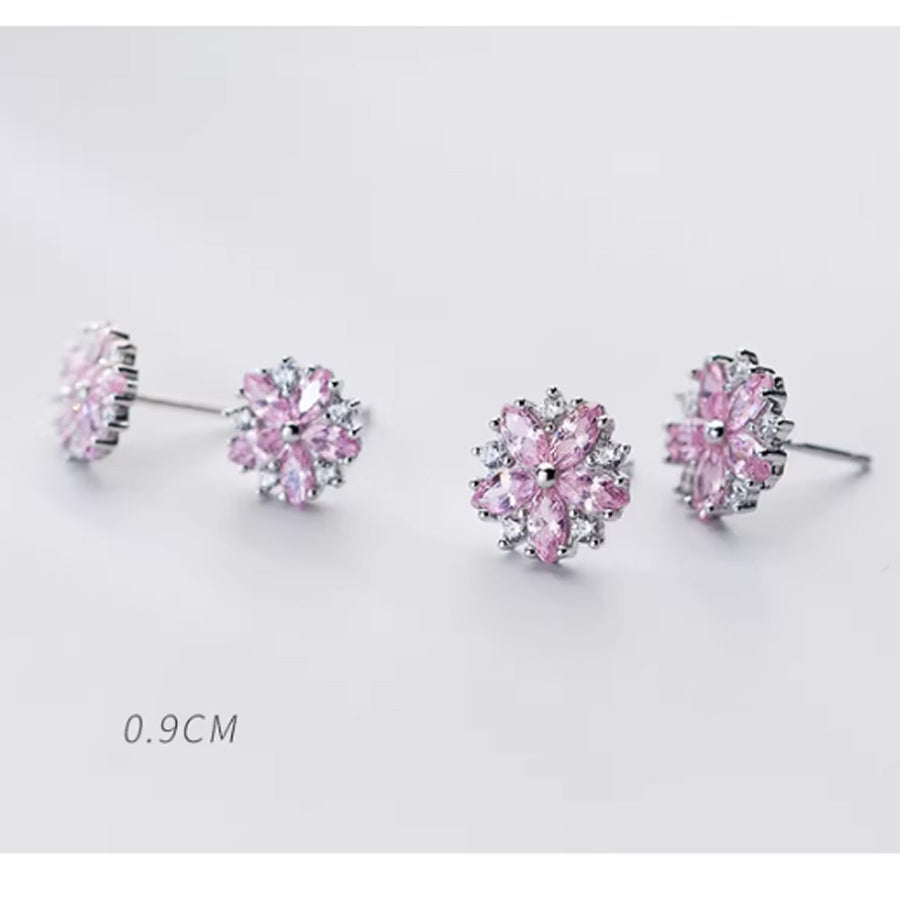 ショッピングゴー shoppinggo ピアス ピンクはな 可愛いピアス  キラキラ ビジューピアス おしゃれ かわいい きれいめ レディース 人気アクセサリー （ピンク） ピンク
