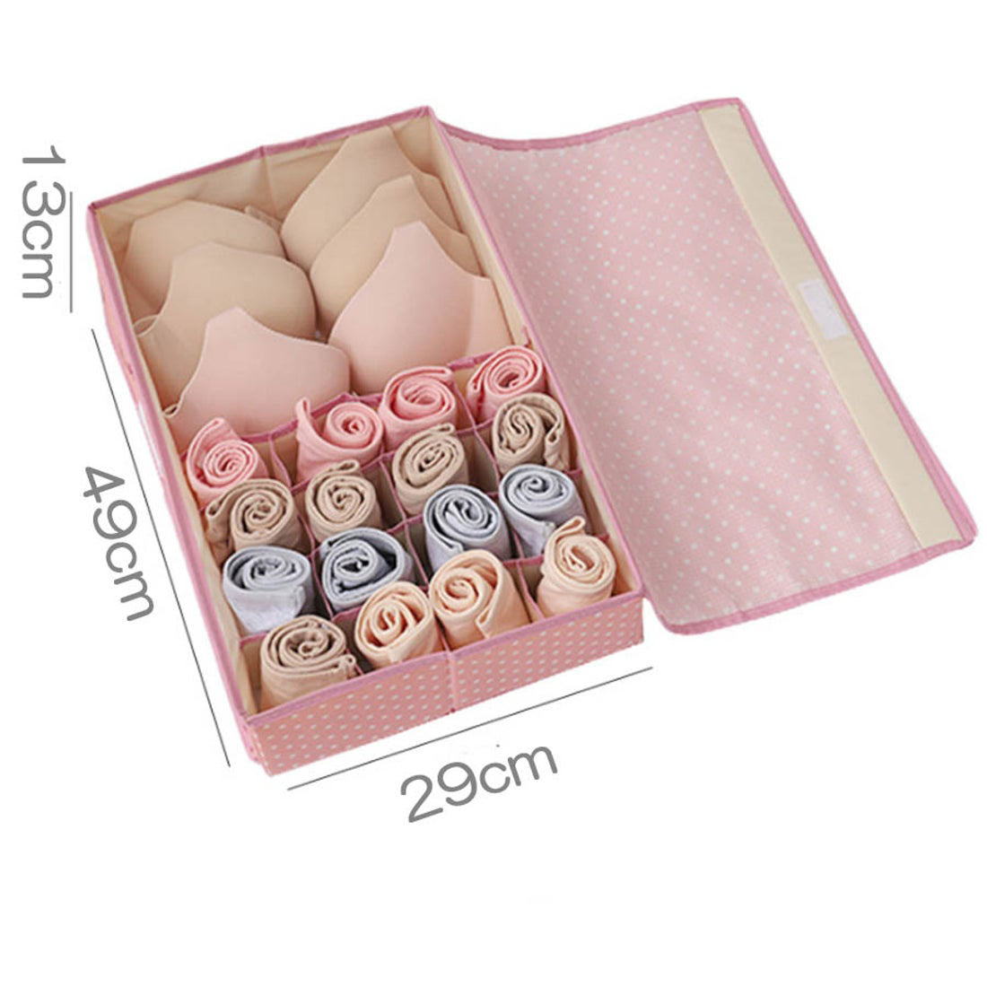 ショッピングゴー shoppinggo 下着収納17マス 星 仕切り 収納ケース 靴下ケース 仕切り収納 収納ケース 折りたたみ 衣類収納 靴下