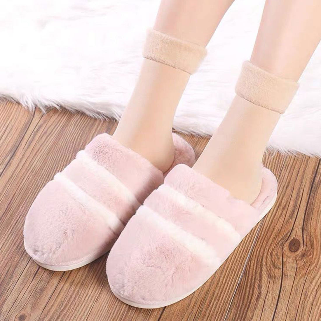 Shopping Go Shopping Go Anti-Cold Socks Women's Socks Fleece Lined Socks Footwear Heat-Generating Socks Warm
