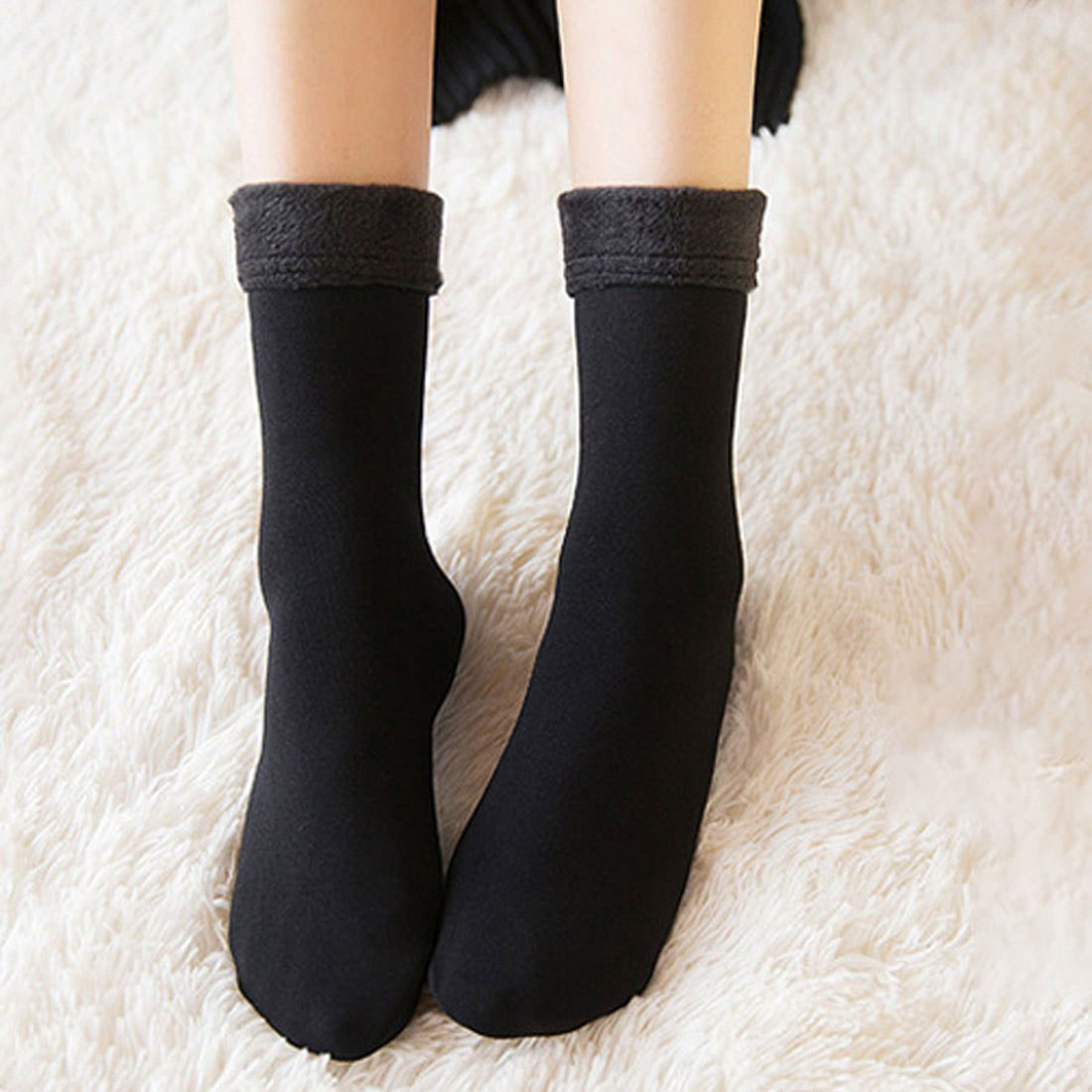 Shopping Go Shopping Go Anti-Cold Socks Women's Socks Fleece Lined Socks Footwear Heat-Generating Socks Warm