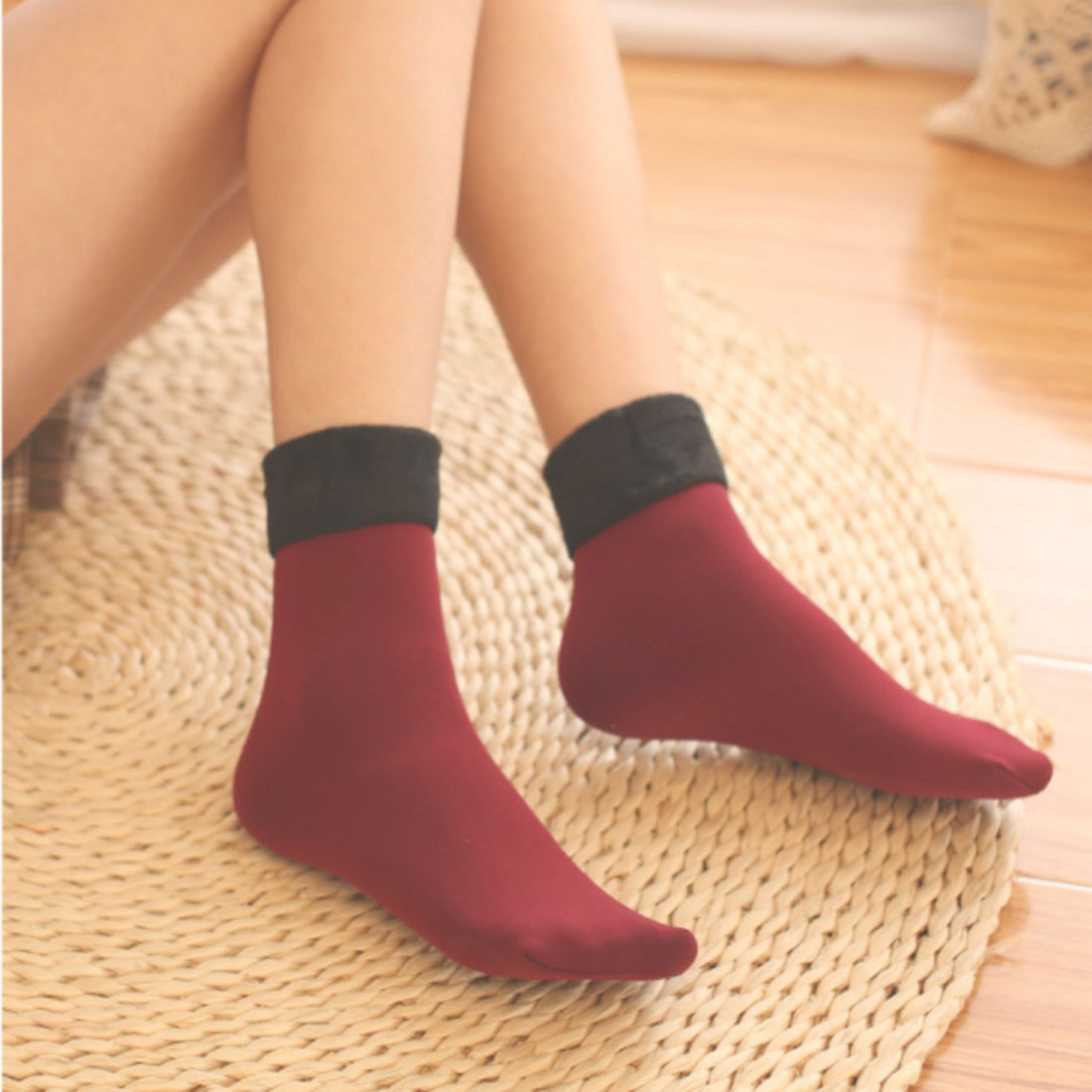 Shopping Go Shopping Go Anti-Cold Socks Women's Socks Fleece Lined Socks Footwear Heat-Generating Socks Warm