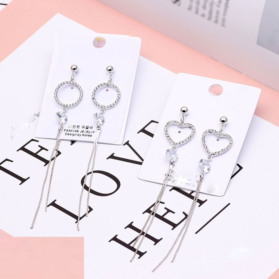 購物Go Shopping Go Pure Cunding Ladies Long Pierce搖動流行的配件