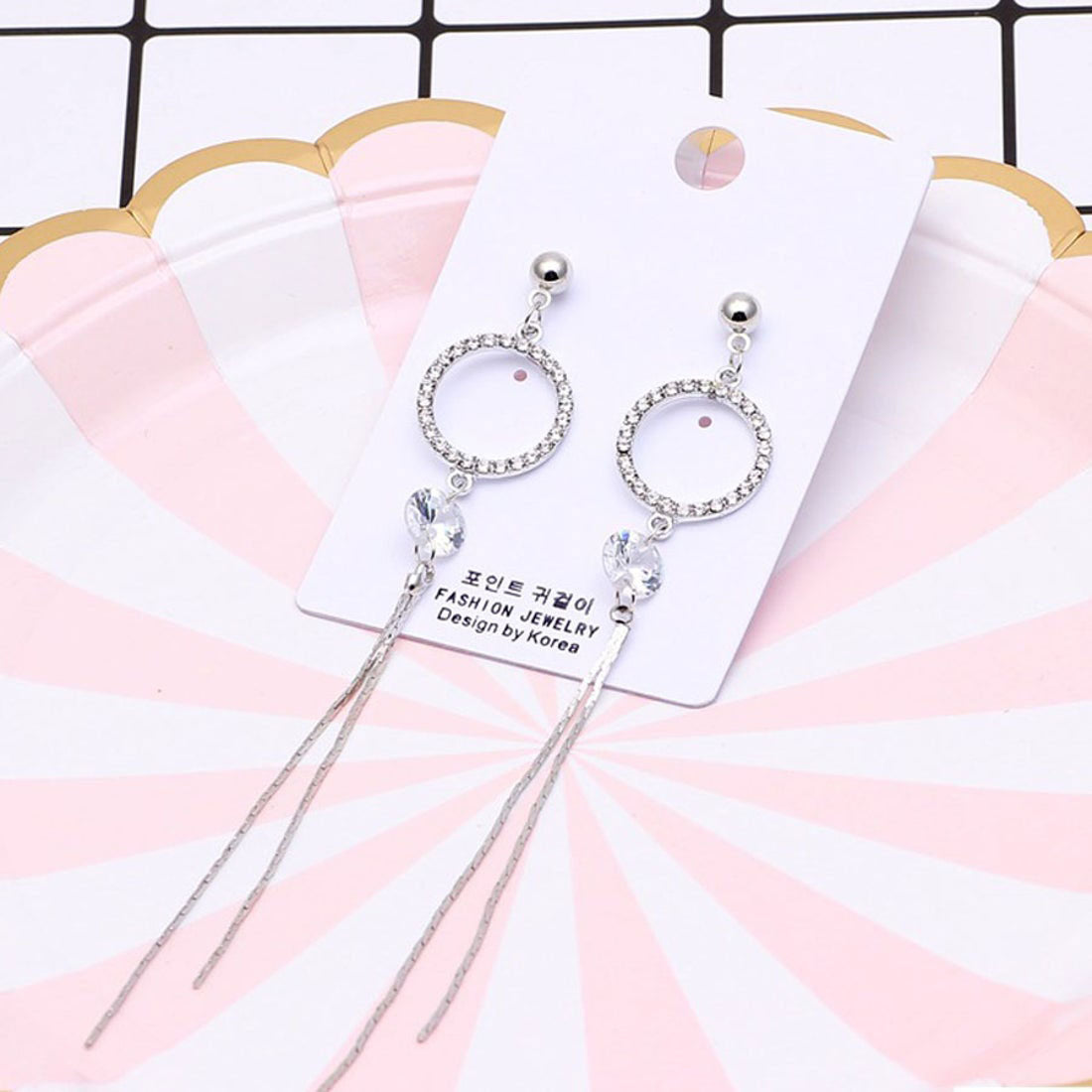購物Go Shopping Go Pure Cunding Ladies Long Pierce搖動流行的配件
