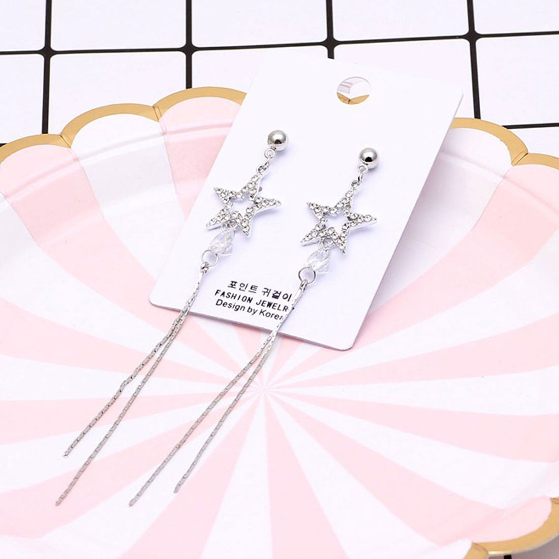購物Go Shopping Go Pure Cunding Ladies Long Pierce搖動流行的配件