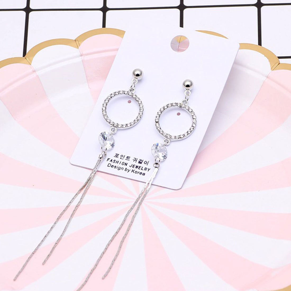 購物Go Shopping Go Pure Cunding Ladies Long Pierce搖動流行的配件