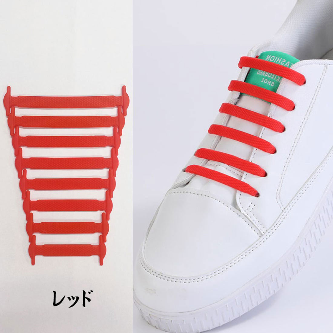 Shoppinggo shoppinggo Shoelaces No tying Shoelaces Stylish Adults Children Silicone rubber Black and white Shoelaces Won't come undone One-touch Easy Stylish [Non-returnable item]